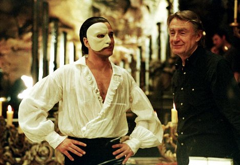 Gerard Butler, Joel Schumacher - The Phantom of the Opera - Van de set