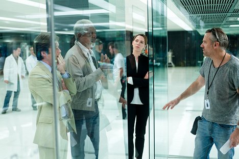 Morgan Freeman, Rebecca Hall, Wally Pfister - Transzcendens - Forgatási fotók