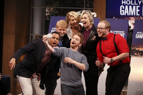 Michael Ealy, Dave Foley, Jenna Elfman, Jane Lynch, Seth Green - Hollywood Game Night - Kuvat kuvauksista