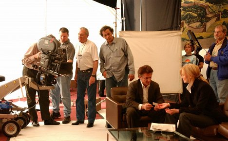 Sydney Pollack, Darius Khondji, Sean Penn, Nicole Kidman - A tolmács - Forgatási fotók