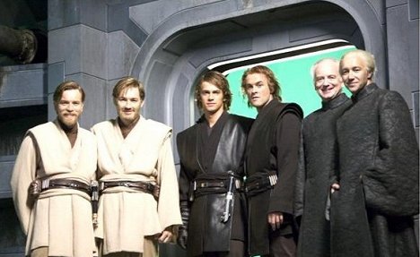 Ewan McGregor, Hayden Christensen, Ian McDiarmid - Star Wars: Epizoda III - Pomsta Sithů - Z natáčení