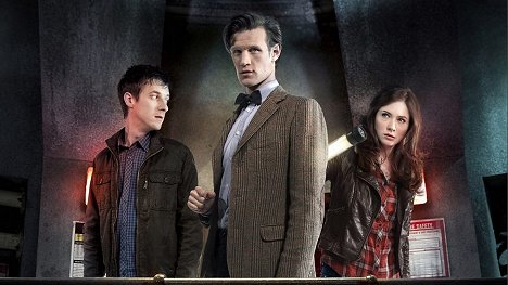 Arthur Darvill, Matt Smith, Karen Gillan - Doctor Who - The Rebel Flesh - Photos