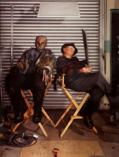 Ken Kirzinger, Robert Englund - Freddy vs. Jason - Forgatási fotók
