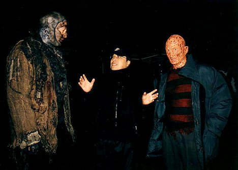 Ken Kirzinger, Ronny Yu, Robert Englund - Freddy vs. Jason - Van de set