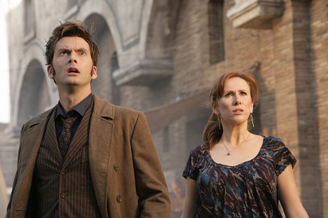 David Tennant, Catherine Tate - Doctor Who - The Fires of Pompeii - Photos
