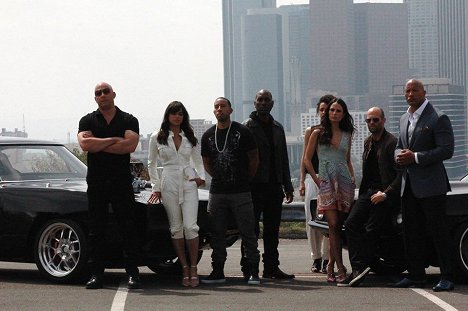 Vin Diesel, Michelle Rodriguez, Ludacris, Tyrese Gibson, Jordana Brewster, Jason Statham, Dwayne Johnson - Fast & Furious 7 - Werbefoto