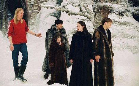 Andrew Adamson, Skandar Keynes, Georgie Henley, Anna Popplewell, William Moseley - Die Chroniken von Narnia: Der König von Narnia - Dreharbeiten