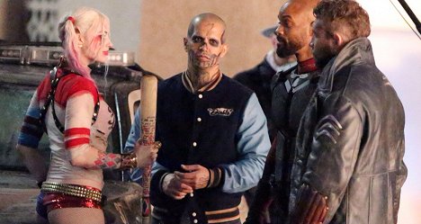 Margot Robbie, Jay Hernandez, Will Smith - Jednotka samovrahov - Z nakrúcania