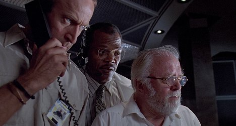 Bob Peck, Samuel L. Jackson, Richard Attenborough - Jurassic Park - Van film