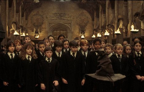 Emma Watson, Devon Murray, Daniel Radcliffe, Matthew Lewis, Rupert Grint, Alfred Enoch - Harry Potter és a bölcsek köve - Filmfotók