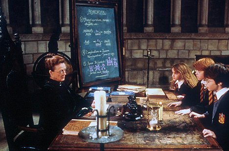 Maggie Smith, Emma Watson, Rupert Grint, Daniel Radcliffe - Harry Potter a Kameň mudrcov - Z filmu