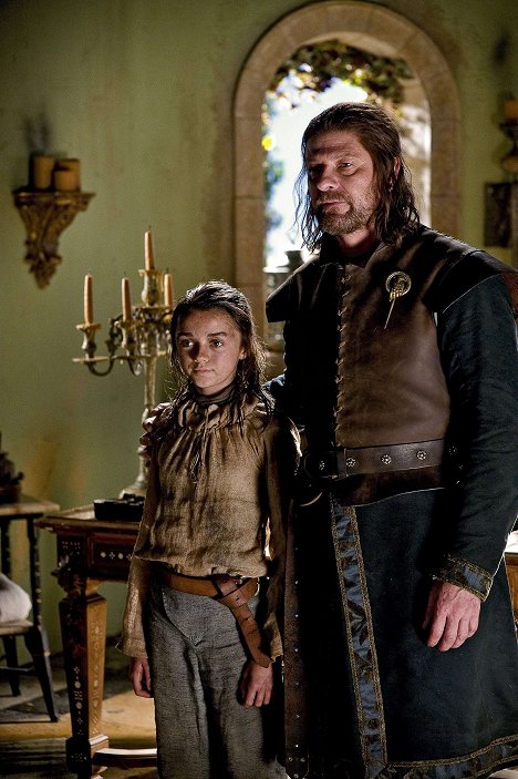 Maisie Williams, Sean Bean - Trónok harca - A farkas és az oroszlán - Filmfotók