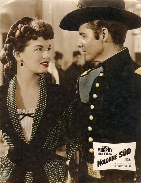 Joan Evans, Audie Murphy - Column South - Lobby Cards