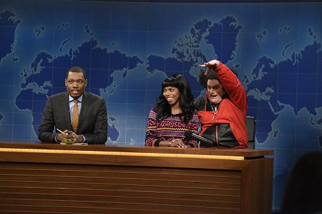 Michael Che, Sasheer Zamata, Bobby Moynihan - Saturday Night Live - Filmfotos