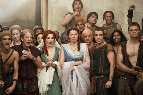 Craig Walsh Wrightson, Jaime Murray, Lucy Lawless, John Hannah - Spartacus: Gods of the Arena - Filmfotos
