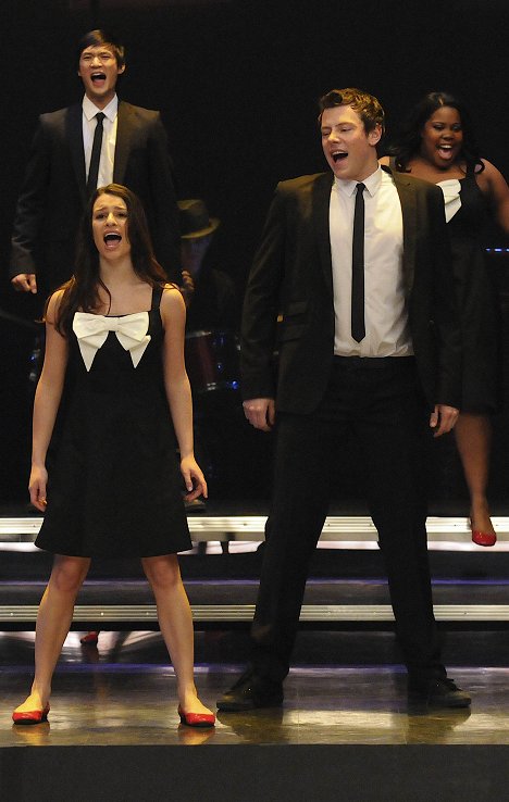 Harry Shum Jr., Lea Michele, Cory Monteith, Amber Riley - Glee - Hallo Hölle! - Filmfotos