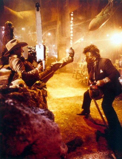 Dennis Hopper, Bill Johnson - The Texas Chainsaw Massacre 2 - Filmfotos