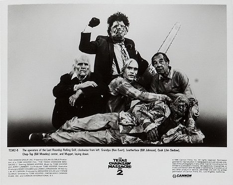 Ken Everet, Bill Johnson, Bill Moseley, Jim Siedow - The Texas Chainsaw Massacre 2 - Lobbykarten
