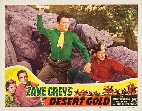 Robert Cummings, Tom Keene - Desert Gold - Lobby karty