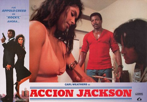 Vanity, Carl Weathers, Sonny Landham - Action Jackson - Homem de Acção - Cartões lobby