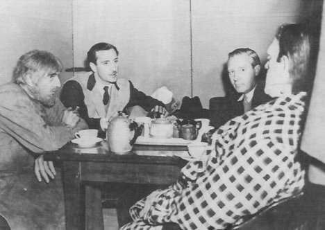 Bela Lugosi, Basil Rathbone, Rowland V. Lee, Boris Karloff - Frankenstein fia - Forgatási fotók