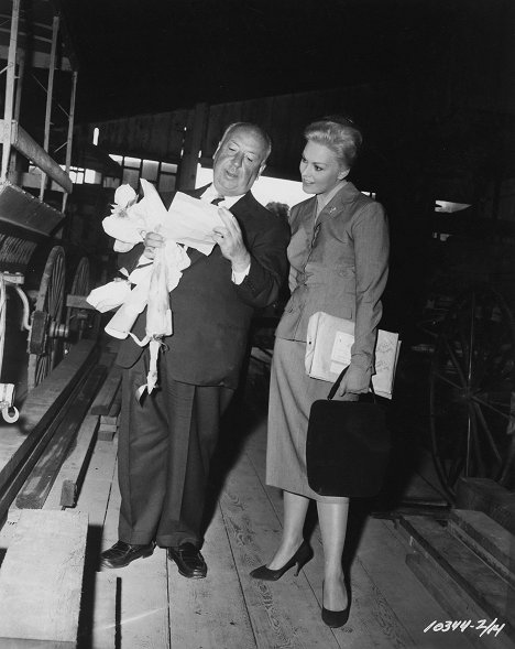 Alfred Hitchcock, Kim Novak - Vertigo - Van de set