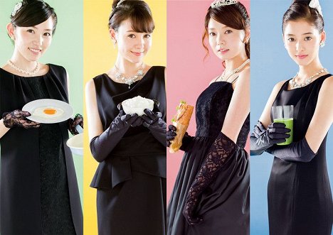 Eri Tokunaga, Reina Triendl, Kanna Mori, Yuko Araki - Itsuka Tiffany de Choshoku wo - Werbefoto