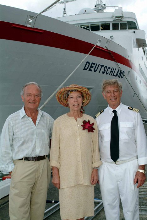 Horst Naumann, Evelyn Hamann, Siegfried Rauch - Das Traumschiff - Samoa - Werbefoto