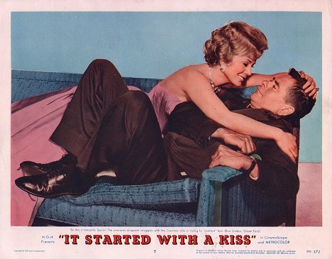 Eva Gabor, Glenn Ford - It Started with a Kiss - Lobbykaarten