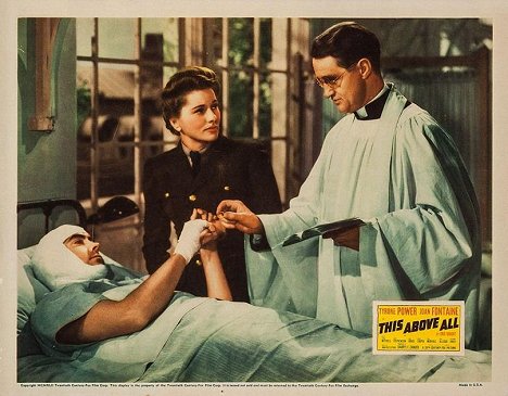 Tyrone Power, Joan Fontaine, Arthur Shields - This Above All - Lobby Cards