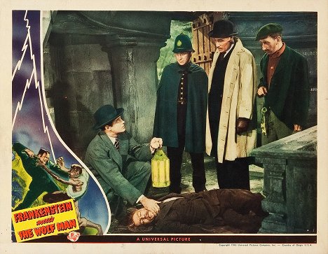 Patric Knowles, Cyril Delevanti, David Clyde, Dennis Hoey, Jeff Corey - Frankenstein Meets the Wolf Man - Lobby Cards