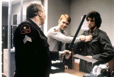 Jack Starrett, David Caruso, Sylvester Stallone - Rambo - First Blood - Filmfotos