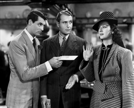 Cary Grant, Ralph Bellamy, Rosalind Russell - Jeho dívka Pátek - Z filmu