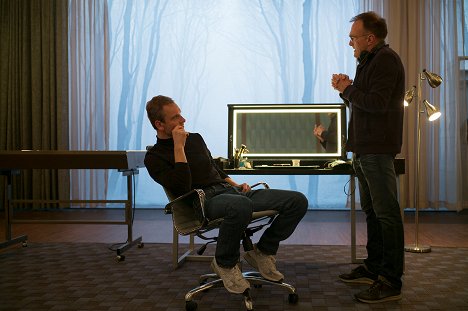 Michael Fassbender, Danny Boyle - Steve Jobs - Van de set