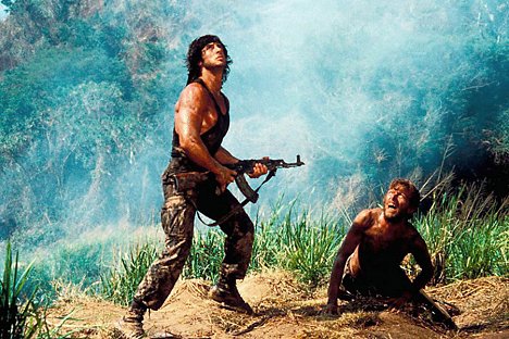 Sylvester Stallone, Andy Wood - Rambo 2. - Filmfotók