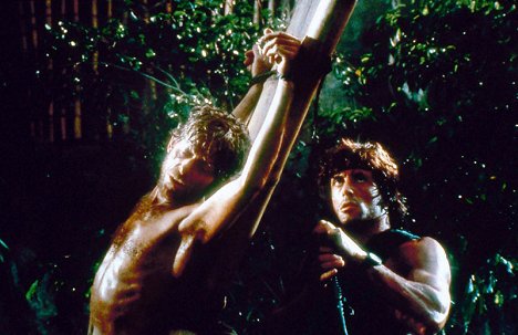 Andy Wood, Sylvester Stallone - Rambo II - Der Auftrag - Filmfotos