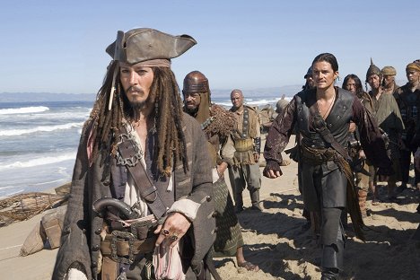 Johnny Depp, Orlando Bloom - A Karib-tenger kalózai - A világ végén - Filmfotók