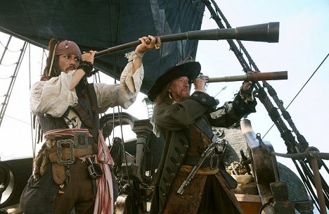Johnny Depp, Geoffrey Rush - A Karib-tenger kalózai - A világ végén - Filmfotók