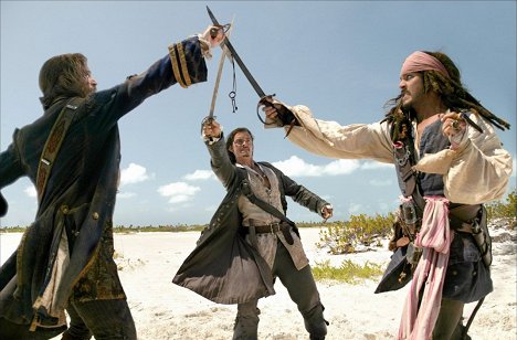 Jack Davenport, Orlando Bloom, Johnny Depp - Fluch der Karibik 2 - Filmfotos