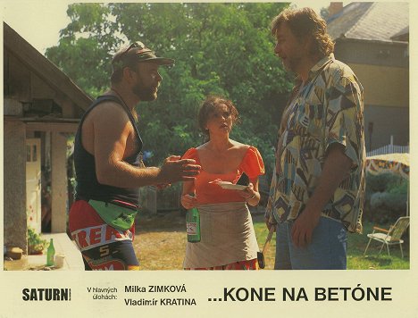 Peter Bzdúch, Milka Zimková, Vladimír Kratina - ...kone na betóne - Lobby Cards