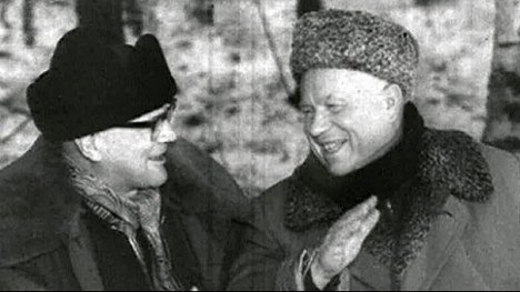 Urho Kekkonen, Nikita Khrushchev - Saunaliittolaiset Kekkonen ja Hrushtshov - Photos