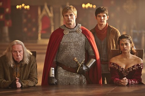 Richard Wilson, Bradley James, Colin Morgan, Angel Coulby - Merlin - Arthur's Bane - Part 1 - Photos