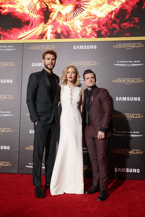Liam Hemsworth, Jennifer Lawrence, Josh Hutcherson - The Hunger Games: A Revolta - Parte 2 - De eventos