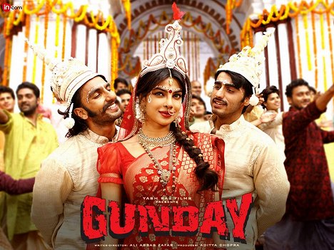 Ranveer Singh, Priyanka Chopra Jonas, Arjun Kapoor - Gunday - Lobbykarten