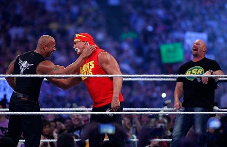 Dwayne Johnson, Hulk Hogan, Steve Austin - WrestleMania 30 - Photos