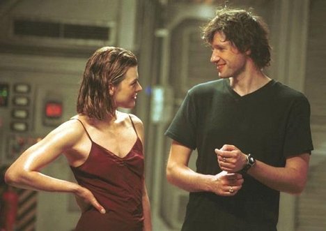 Milla Jovovich, Paul W.S. Anderson - Resident Evil - Dreharbeiten