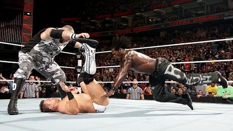 Mark LoMonaco, Mike "The Miz" Mizanin, Ron Killings - WWE Royal Rumble - Photos