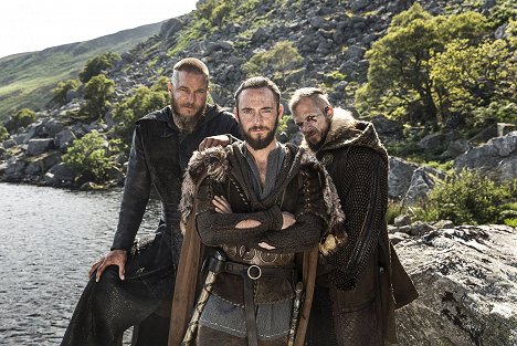 Travis Fimmel, George Blagden, Gustaf Skarsgård - Vikings - Born Again - Photos