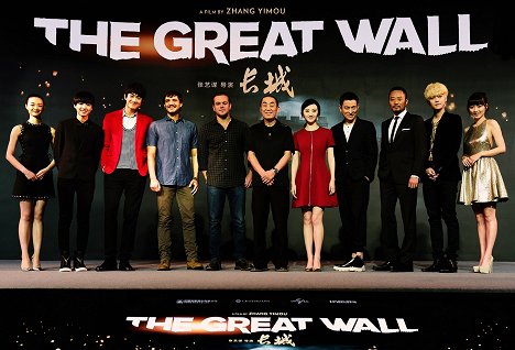 Karry Wang, Kenny Lin, Pedro Pascal, Matt Damon, Yimou Zhang, Tian Jing, Andy Lau, Hanyu Zhang, Han Lu - A Nagy Fal - Promóció fotók