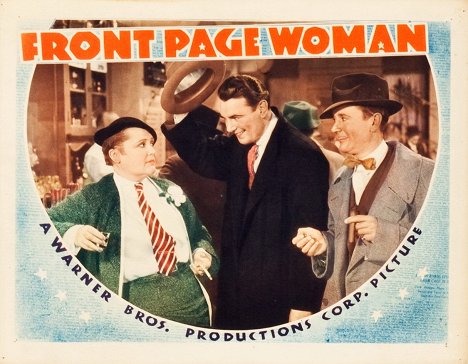 George Brent, Roscoe Karns - Front Page Woman - Lobby Cards